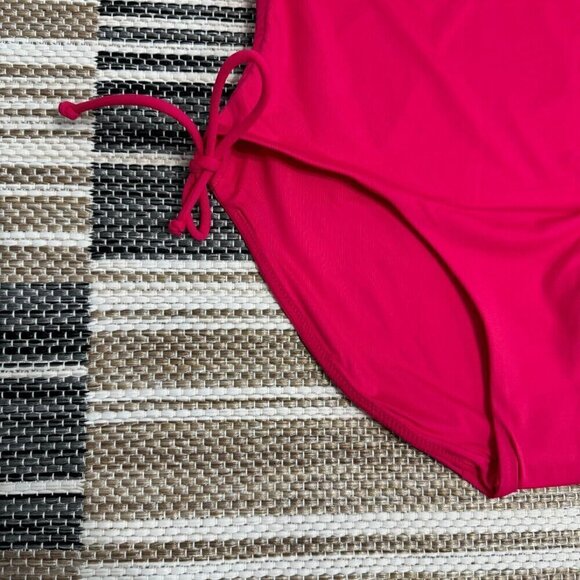 Spanx Women's Swim High Rise Brief Adjustable Hibiscus Pink XL - Picture 2 of 8